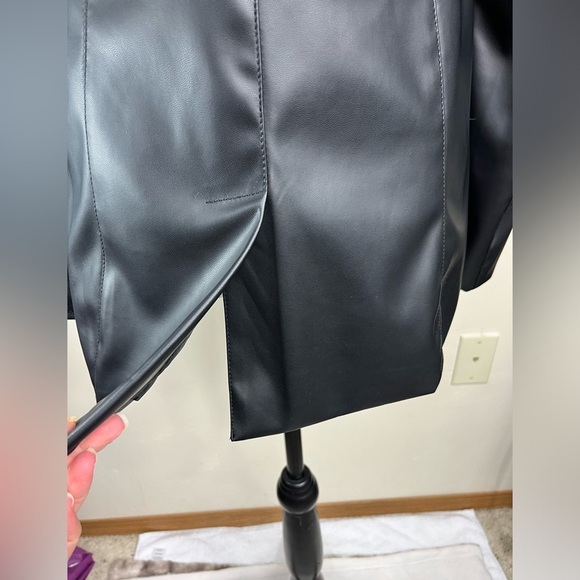 NWT Laundry By Shelli Segal Polyurethane Notched Collar Single Button Blazer S - Picture 7 of 15